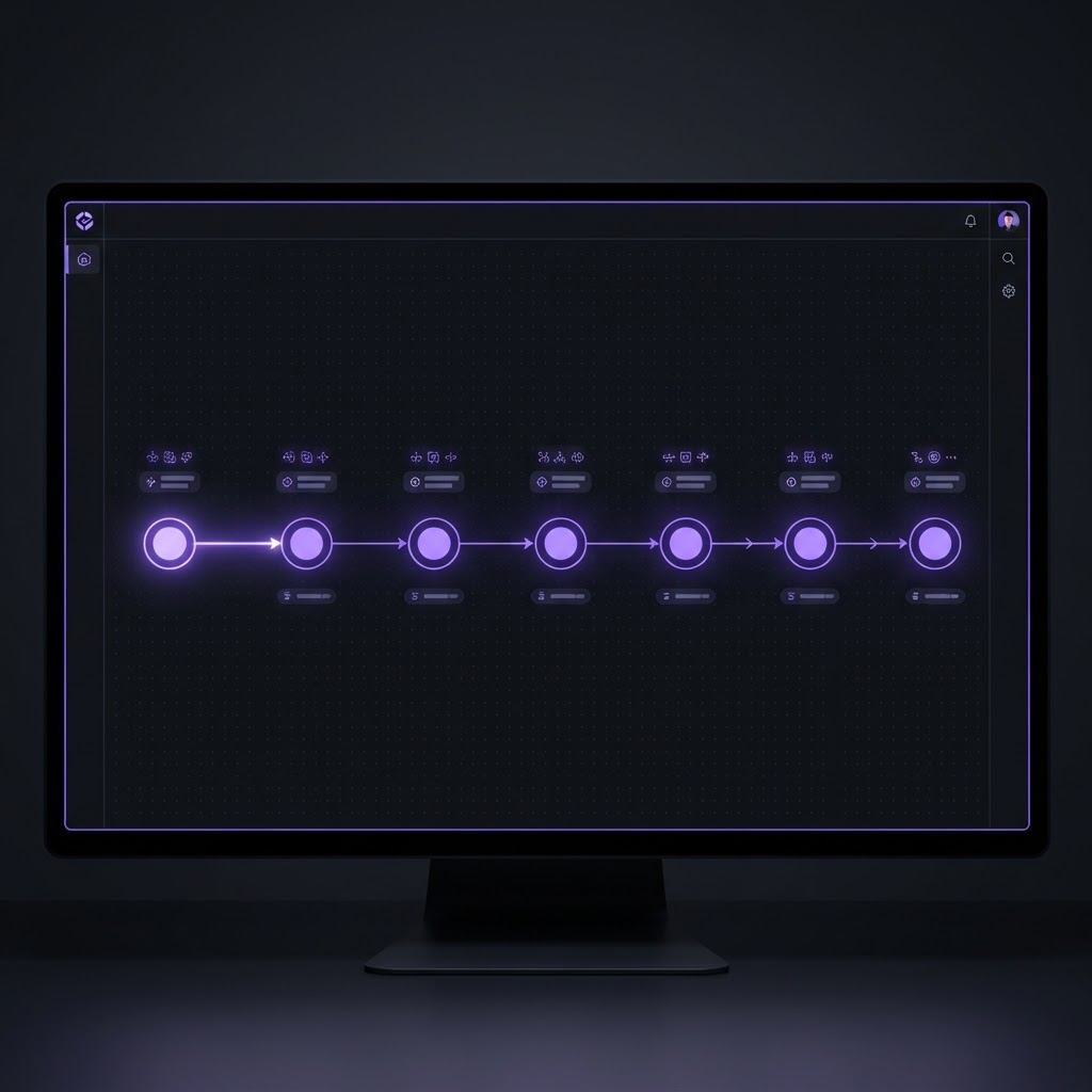 A CI/CD pipeline graph